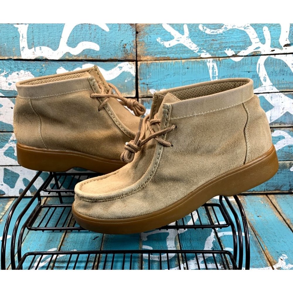 No Boundries Mens Size 10 Hogan Ankle Moc Chukka Boots Beige Suede 5031122